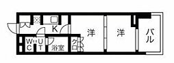 N'sパークレジデンス新宿御苑 2Kの間取図画像
