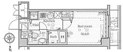 ガラ・シティ大崎 1Kの間取図画像