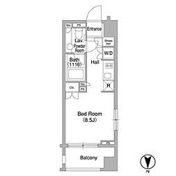 COMFORIA大森DEUX ワンルームの間取図画像