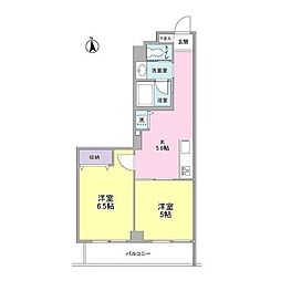 パストラール 2Kの間取図画像