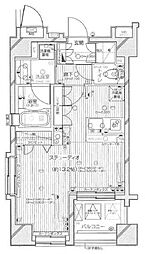 デュオ・スカーラ西麻布タワーセントラル ワンルームの間取図画像