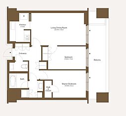 麻布台ヒルズ レジデンスB 2LDKの間取図画像