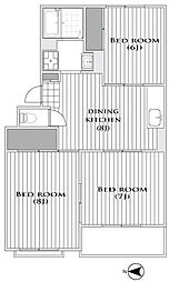 アーバンヴィラ西落合 3DKの間取図画像