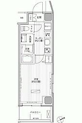 ヒューリック浅草橋江戸通 1Kの間取図画像