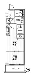 ALTERNA中野 1DKの間取図画像