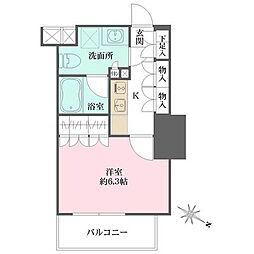 ザ・パークワンズ渋谷本町 1Kの間取図画像