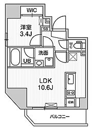 エスレジデンス入谷アレシア 1LDKの間取図画像