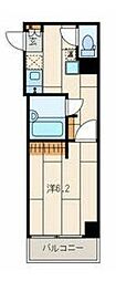サンクレストビル 1Kの間取図画像