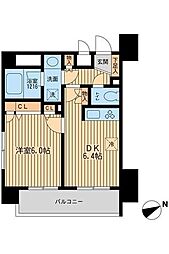 ラポール三田 1DKの間取図画像