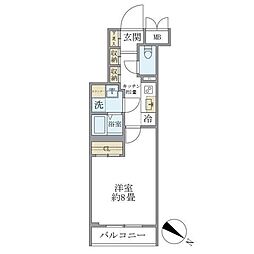 ビューテラス茗荷谷 1Kの間取図画像
