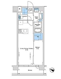 ルフォンプログレ中野富士見町ザ・レジデンス 1LDKの間取図画像