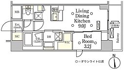 テラス御徒町 1LDKの間取図画像