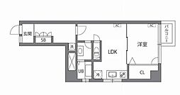秋山ビル 1LDKの間取図画像