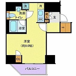 ディアレイシャス蒲田2 ワンルームの間取図画像