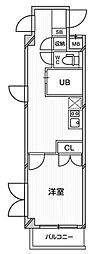 ガーデンテラス南麻布 1Kの間取図画像