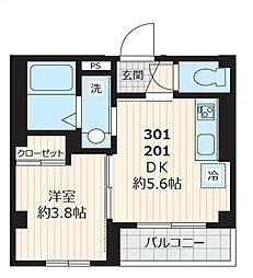 ピュイリーヴル 1DKの間取図画像