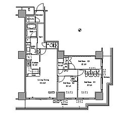 パークアクシス豊洲 3LDKの間取図画像