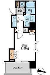 Aden清澄白河 1Kの間取図画像