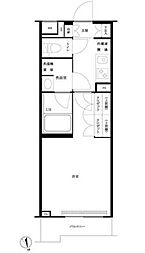 ルーブル大森西 1Kの間取図画像