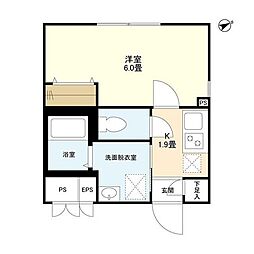 ウェルスクエアイズム目黒祐天寺 1Kの間取図画像