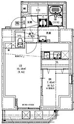GENOVIA浅草VIII 1LDKの間取図画像