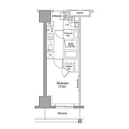 ザ・パークハビオ木場 1Kの間取図画像
