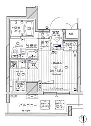 ダイナシティ西新宿 ワンルームの間取図画像