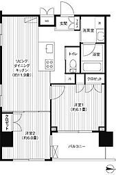 グランハイツ錦糸町 2LDKの間取図画像