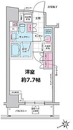 ステラメゾン三軒茶屋 1Kの間取図画像