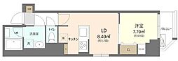 リフレイム5早稲田 1LDKの間取図画像