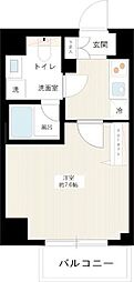 レアライズ蒲田3 1Kの間取図画像