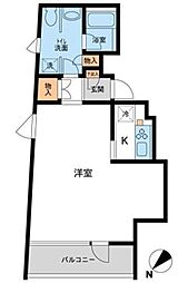 フレッグ赤坂 1Kの間取図画像