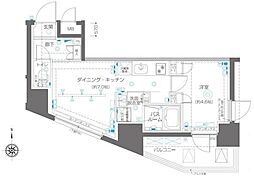 ZOOM高田馬場 1DKの間取図画像