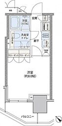 レジディア文京小石川2 1Kの間取図画像