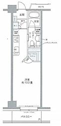 プライムアーバン豊洲 ワンルームの間取図画像