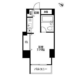 メゾン・ド・ヴィレ麻布台 1Kの間取図画像