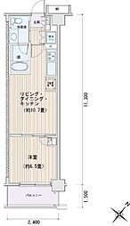 エスティメゾン豊洲レジデンスB棟 1LDKの間取図画像