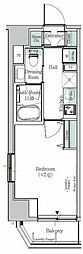 ONEROOFResidence木場West 1Kの間取図画像