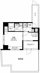 パレステュディオ飯田橋 1Kの間取図画像