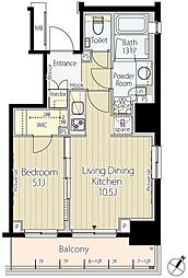 ParkAxis渋谷神山町 1LDKの間取図画像