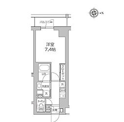 レジディア高円寺 1Kの間取図画像