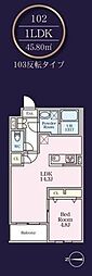 ザ・マナーエクセルシオール(THE MANOR EXELSIOR) 1LDKの間取図画像