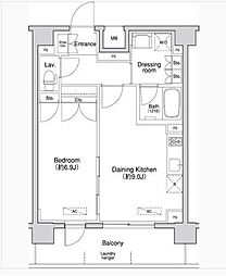 Primal方南町 1LDKの間取図画像