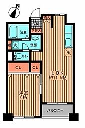 プライムアーバン勝どき 1LDKの間取図画像