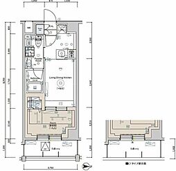 SYFORME高田馬場2 1LDKの間取図画像