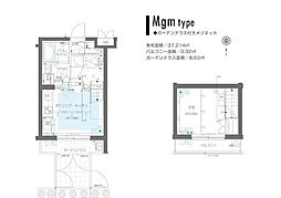 ZOOM目黒かむろ坂 1DKの間取図画像