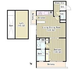 ヨークレジデンス 1LDKの間取図画像
