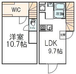 新宿区下落合1丁目マンション 1LDKの間取図画像