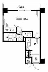 プライムアーバン千代田富士見 1Kの間取図画像