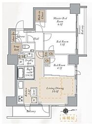 PRIMALCITY神楽坂 3LDKの間取図画像